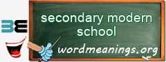WordMeaning blackboard for secondary modern school